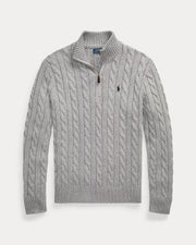 Cable-Knit Cashmere Quarter-Zip Jumper