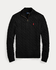 Cable-Knit Cashmere Quarter-Zip Jumper