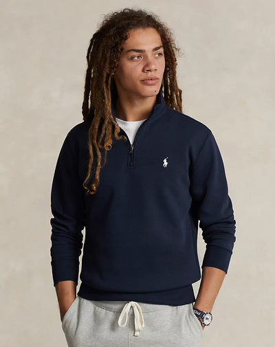 Double-Knit Quarter-Zip Pullover