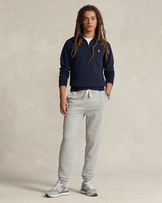 Double-Knit Quarter-Zip Pullover