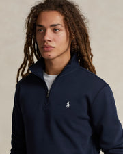 Double-Knit Quarter-Zip Pullover