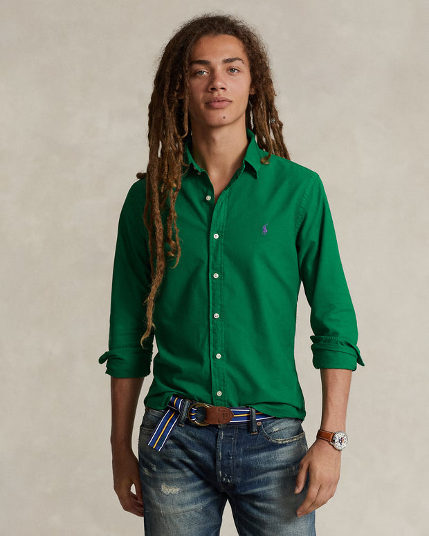 Slim Fit Garment-Dyed Oxford Shirt