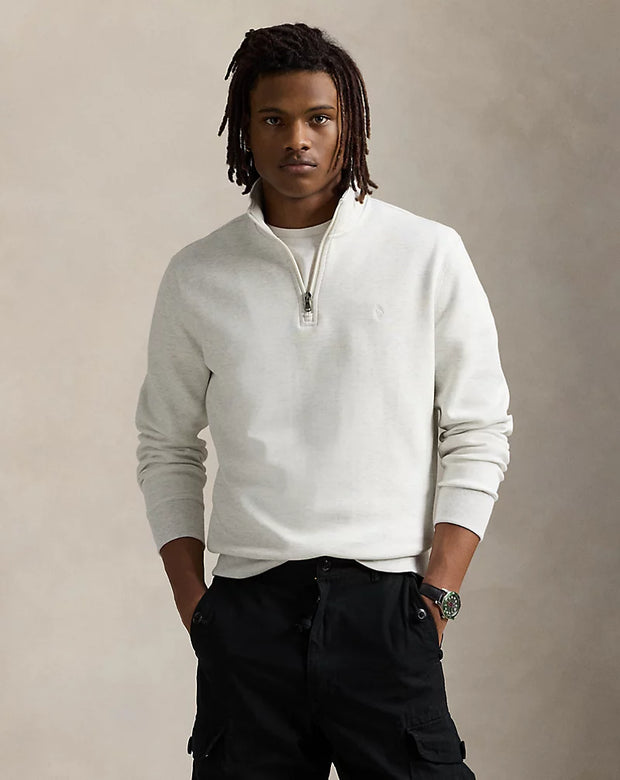 Double-Knit Quarter-Zip Pullover