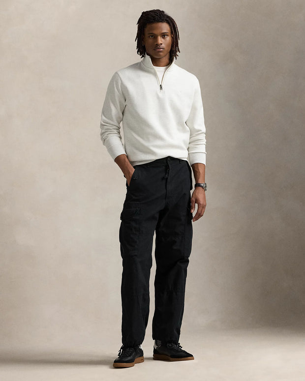 Double-Knit Quarter-Zip Pullover