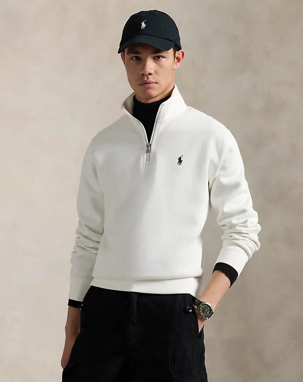 Double-Knit Quarter-Zip Pullover