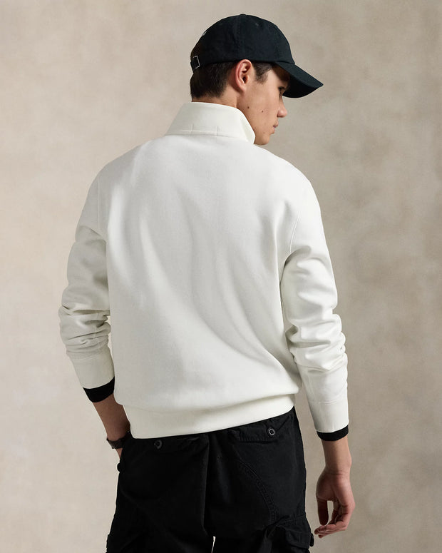 Double-Knit Quarter-Zip Pullover