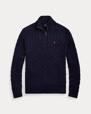 Cable-Knit Cashmere Quarter-Zip Jumper